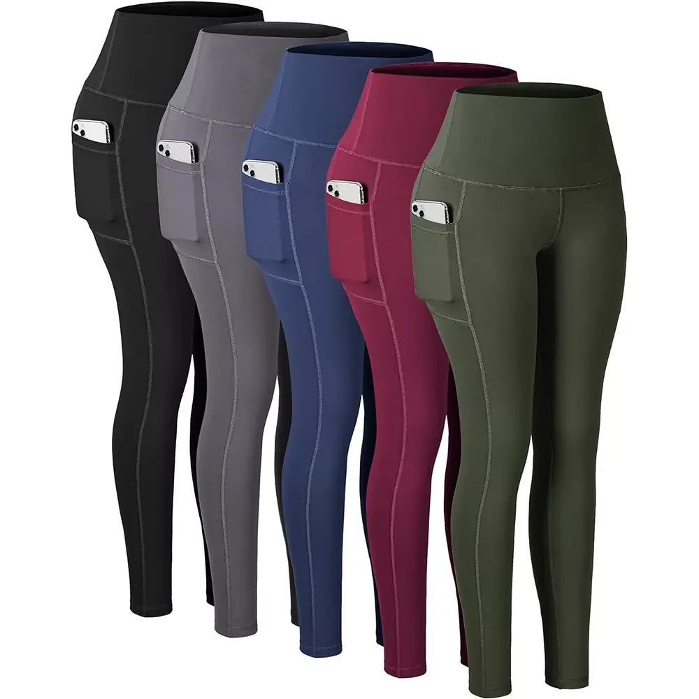 Legging Pinggang Tinggi kanthi Kanthong
