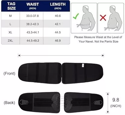 Wide Back Brace Dhukungan